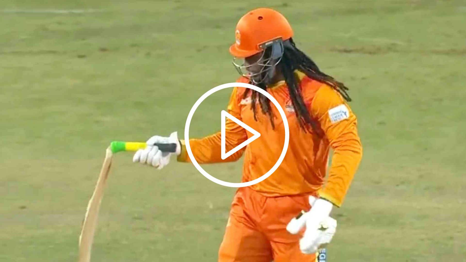 [Watch] The Universe Boss Chris Gayle Stuns Everyone With A Bat-Breaking Boundary 